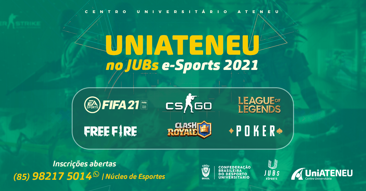 Inscrições abertas para o Free Fire  Brasileiro Universitário de e-Sports  – Confederação Brasileira do Desporto Universitário